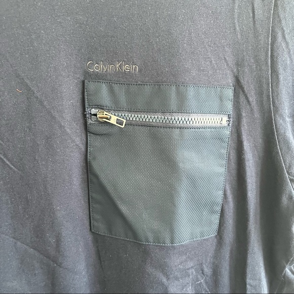 Calvin Klein Navy Blue T-shirt with Pocket - Picture 3 of 6